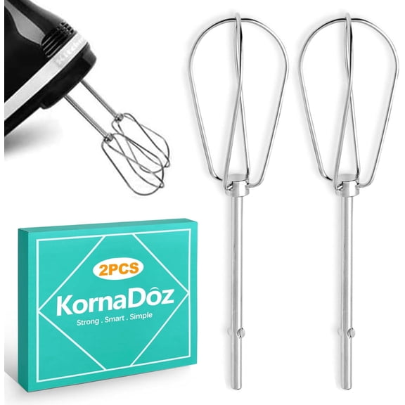 FRKSMD-2 Pack Heavy Duty Stainless Steel Hand Mixer Beaters, Replacement Attachments for 9-Speed Electric Handheld Mixers, Turbo Whisk Accessories for Baking, Cooking & Whipping Cream