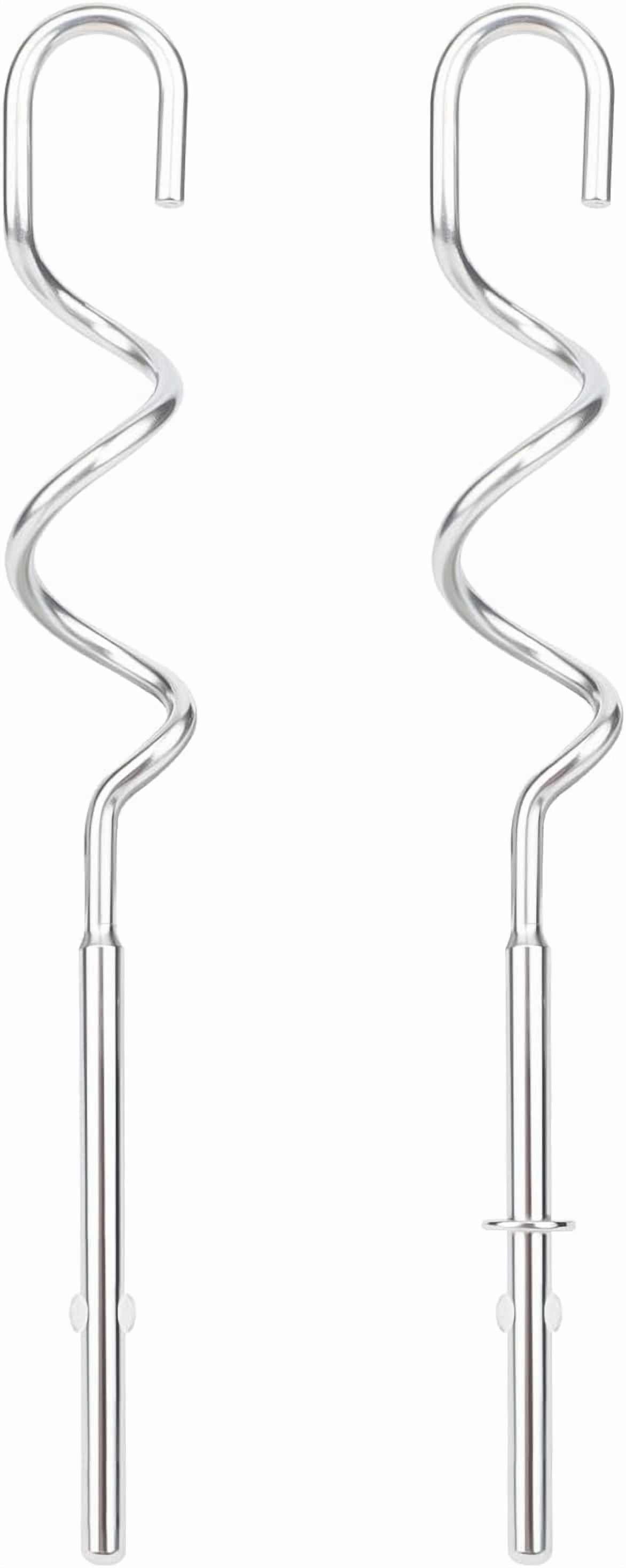 FRKSMD-2 Pack KHM512 Dough Hooks for Hand Mixer, Stainless Steel Hand Mixer Dough Hooks for KitchenAid Hand Mixers Replacement KHM3 KHM5 KHM7 KHM9 Series