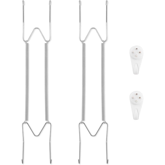 FRKSMD-2 Pack Plate Hangers for The Wall, Suitable for 12-16 inch Art Plate, Stainless Steel Invisible Heavy Duty Wire Plate Holder with Wall Hooks, Plate Hangers for Displaying Plates, Platter, Dish
