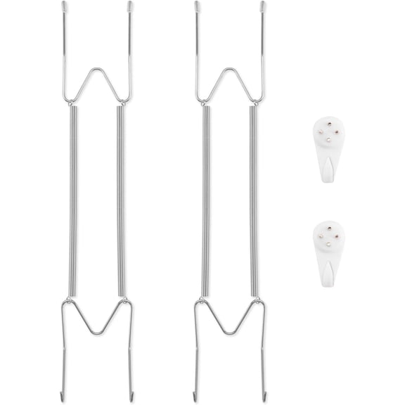 FRKSMD-2 Pack Plate Hangers for The Wall, Suitable for 16-20 inch Art Plate, Stainless Steel Invisible Heavy Duty Wire Plate Holder with Wall Hooks, Plate Hangers for Displaying Plates, Platter, Dish