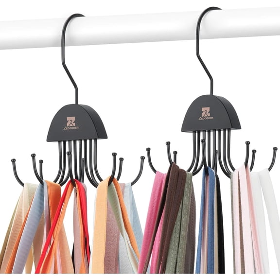 FRKSMD-2 Pack Tank Top Hanger, Rotatable Bra Organzier for Closet, Max 48 Storage Capacity Sport Bra Holder, Space Saving Closet Organizers and Storage, Black