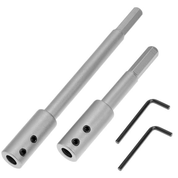 FRKSMD-2 Pcs 4.5" & 7" Extra Long Forstner Bit Extension, 5-3/4 Inch & 3 1/4" Drilling Depth, Compatible with 3/8" Round or Hex Shaft