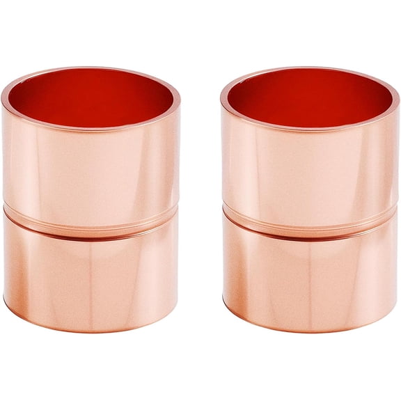 FRKSMD-2 Pcs Straight Copper Pipe Fittings, 5/8 Inch Cupreous Coupling Fittings ID 16mm with wall thickness 0.8mm Copper Pipe for HVAC Cooling Equipmemnt, HVAC Fitting