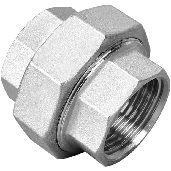 FRKSMD-2-piece 1-inch BSP Dual Female 304 Stainless Steel Joint, Corrosion-resistant, Pressure Resistant, Sealed and Leak Proof, Solves The Problem of Pipeline Docking, Suitable for Connecting Water