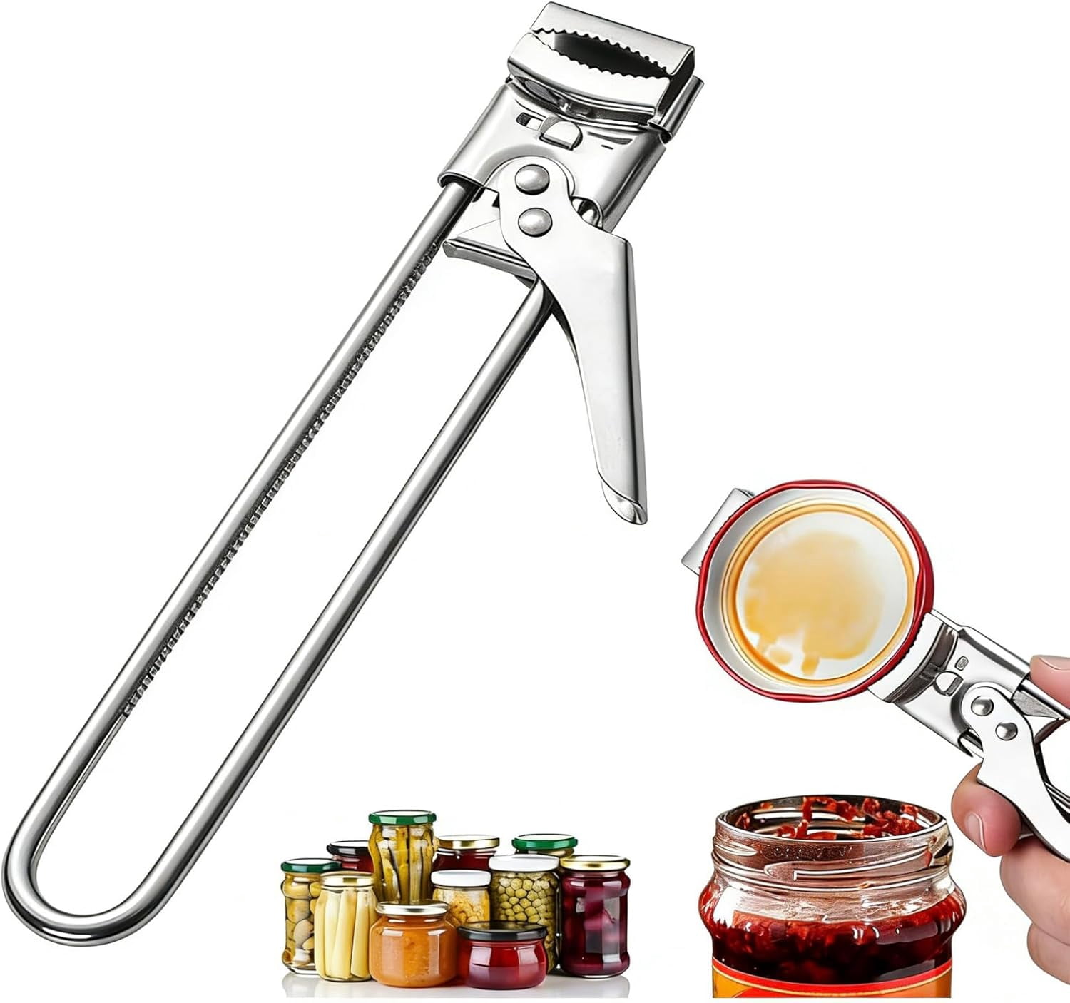 FRKSMD-2026 New Adjustable Stainless Steel Jar OpenerJar Opener Multi-Tool - Effortlessly Open Jars, Bottles, Cans & Pop-TopsPerfect for Seniors Use