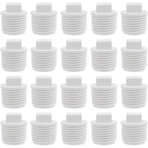 FRKSMD-20Pcs Plug Cover 1/2 Inch PVC End Caps Pipe Fitting Coupling Adapter PVC NPT Male End Cap Adapter for Plumbing Water Line