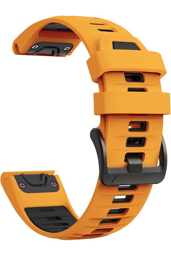 -22mm 26mm Dual Color Sport Silicone Watch Band for Garmin Fenix 8/ Instinct 3 / epix Pro, Soft Wrist strap with Matte Buckle for Fenix 7/6/5, Enduro, Quatix