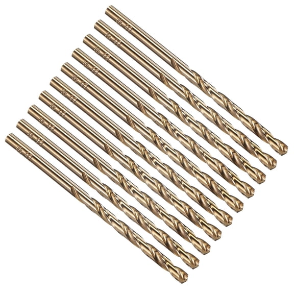 FRKSMD-#24 Drill Bit, Micro Number Small Bits 4341 High-Speed Steel 135 Gold Finish for Soft Thin Metal Steel Wood Acrylic - 10 Pack