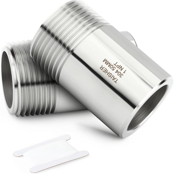FRKSMD-2PCS 304 Stainless Steel Pipe Fittings, 1" NPT Male Threaded, 2" Length Weld Nipple Cast Pipe