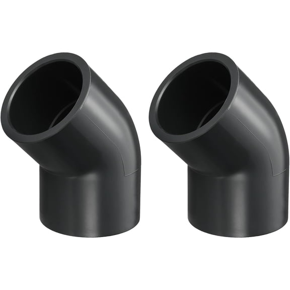 FRKSMD-2Pcs 3/4" 45 Degree Elbow PVC Fitting, SCH80 2-Way Furniture Grade PVC Pipe Fitting, DIY Corner Elbow Connector for Building Furniture, Greenhouse Frame Connection, Socket x Socket