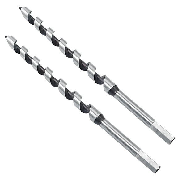 FRKSMD-2Pcs Wood Auger Drill Bit 5/8" x 11.7" Ship Auger Bit with 1/2 Inch Hex Shank, Perfect for Soft & Hard Wood, Plastic, Drywall, PVC