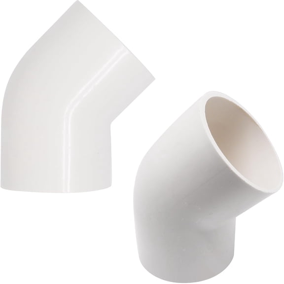 FRKSMD-2pcs 2" 45 Degree PVC Elbow Pipe Fitting Connector (Socket x Socket),Pipe Fittings for Industrial Piping, Drainage Systems, and DIY Framing Projects