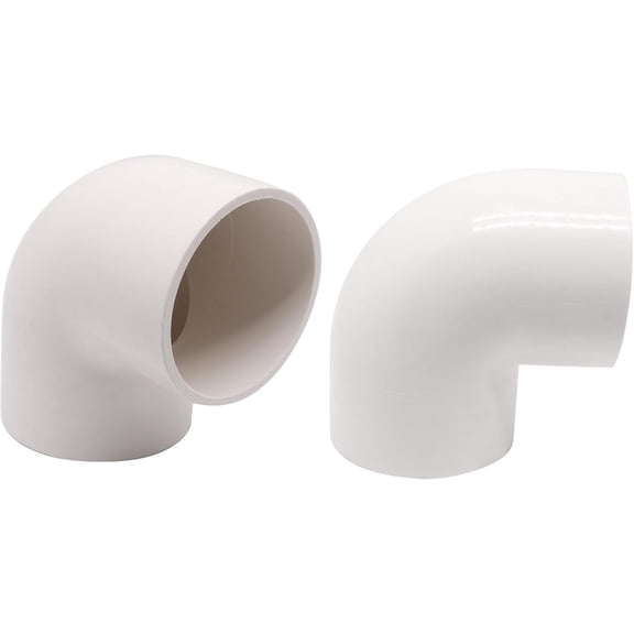 FRKSMD-2pcs 2" 90 Degree PVC Elbow (Socket x Socket), Pipe Fittings for Industrial Piping, Drainage Systems, and DIY Framing Projects
