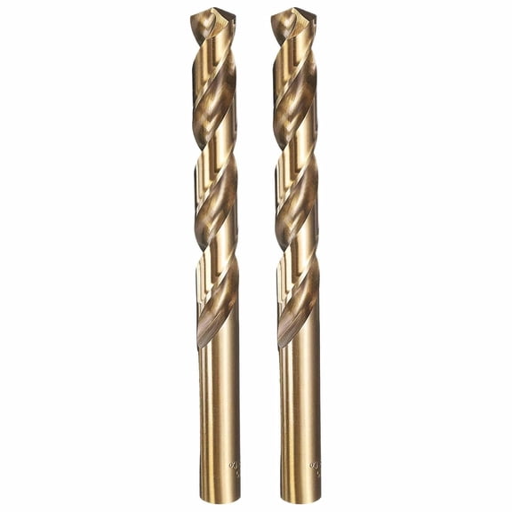FRKSMD-2pcs Drill Bit - [13mm Diameter] M35 5% Cobalt HSS Cutting Tool for Machining Hard Metal Steel Woodworking Handicraft Use, 135 Cutting Angle Gold