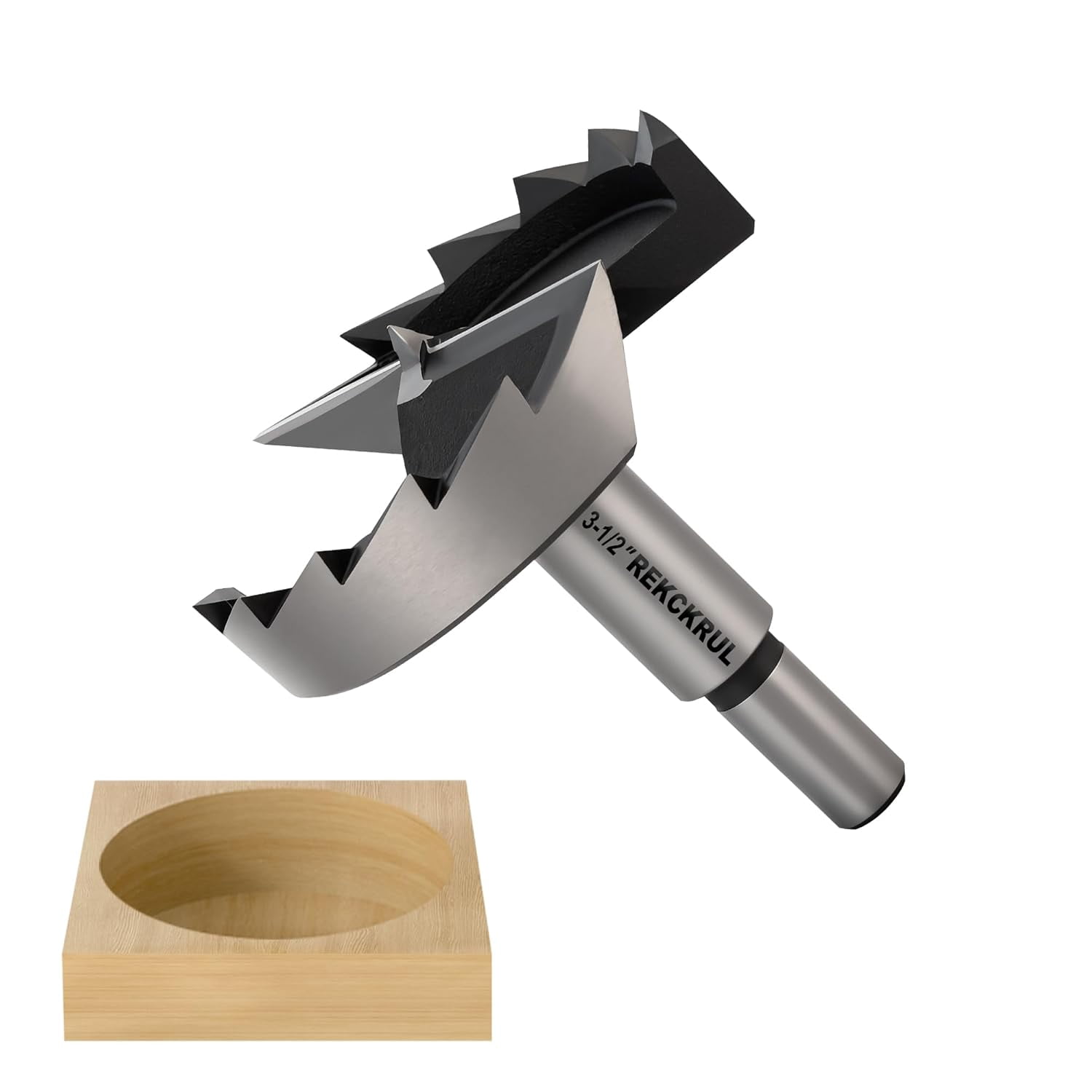 FRKSMD-3-1/2 Inch Forstner Bit, 3-1/2" Forstner Drill Bit for Woodworking, Hinge Cutter for Hardwood, Plywood, Plastic