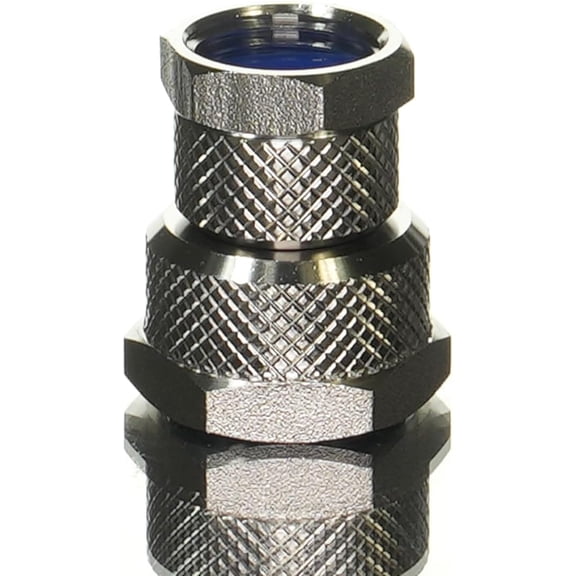 FRKSMD-3/4" Garden Hose Thread (GHT) Female to 1/2" NPSM (NPT Compatible) Female - Solid Stainless Steel Adapter with Silicone Washers