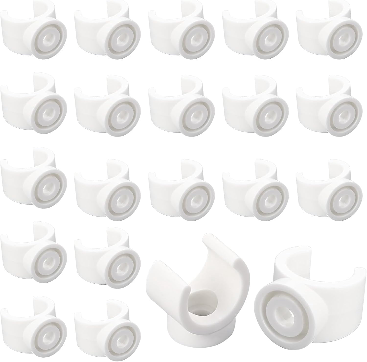 FRKSMD-3/4 Inch Pipe Clamps, 50 Pack 20 mm PEX Clips Hangers Plastic Pipe Clamps Tools U Hook PEX Clamps PVC Water Pipe Support Holder Socket for Fixing Pipes