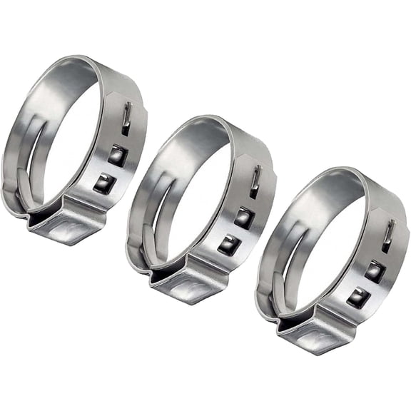 FRKSMD-3/4" PEX Cinch Clamp Rings Stainless Steel Pipe Clips for Sealing Polyethylene Tubing Hose Fitting Leaking Free Connection, 50 PCS