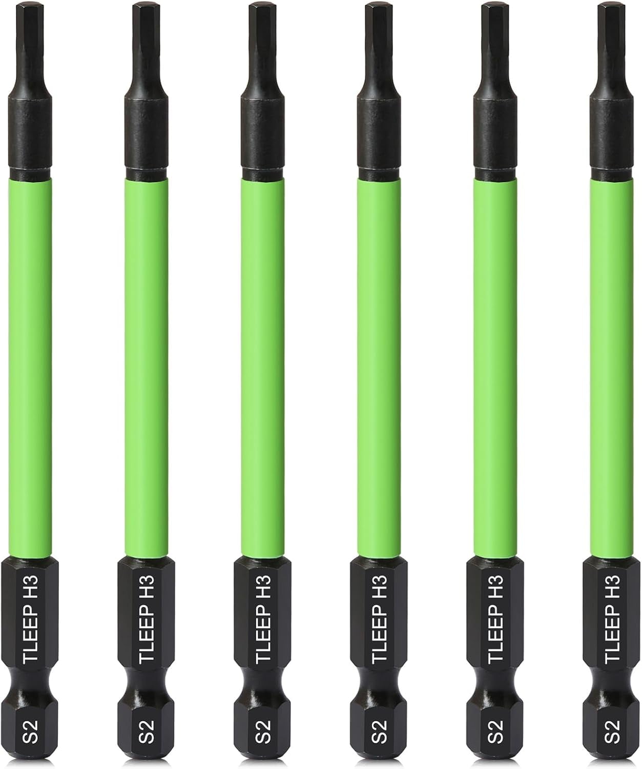 FRKSMD-3.5" Long 1/4" Hex Head Allen Wrench Drill Bit Set, Metric 3mm Impact Driver Bit Set, Magnetic Tips, S2 Steel, New Version Hex Keys with Storage Case