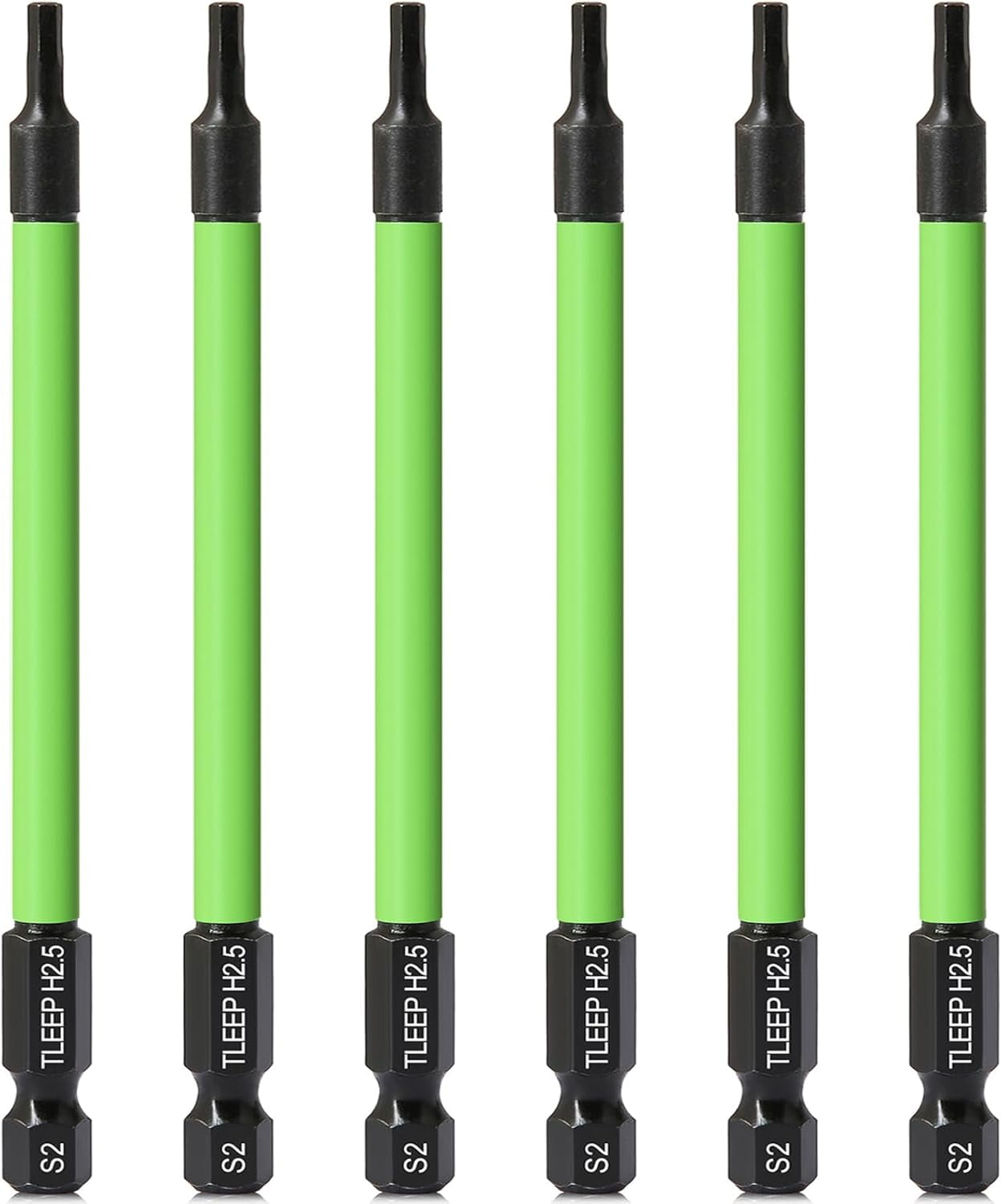 FRKSMD-3.5" Long 1/4" Hex Head Allen Wrench Drill Bits, Metric 2.5mm Impact Driver Bit Set, Magnetic Tips Magnetic Screwdriver Bits Hex Drill Bit Set, S2 Steel, New Version Hex Keys with Storage Case