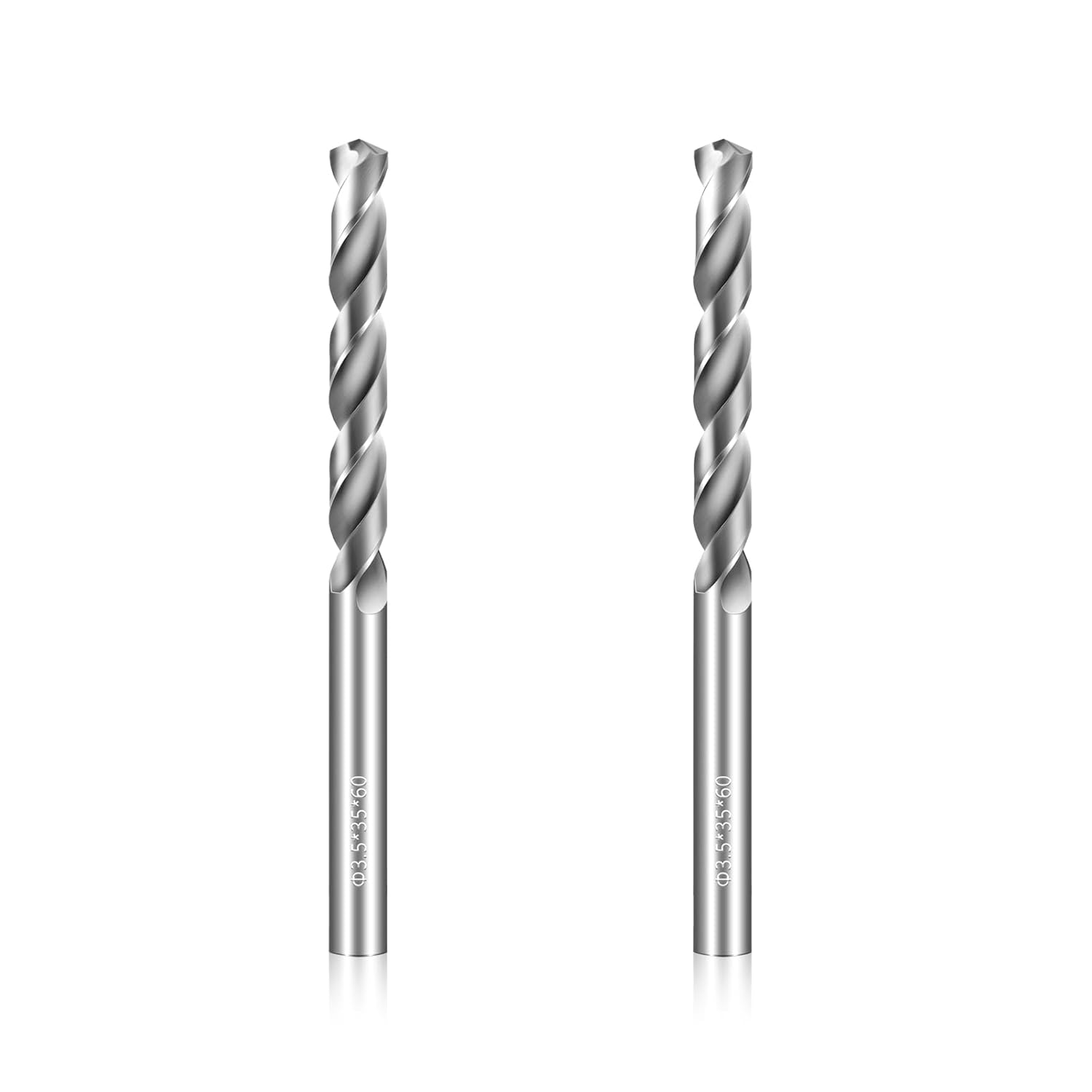 FRKSMD-3.5mm Drill Bits Solid Carbide Drill Bits, Metric Drill Bit Set, Tungsten Carbide Drill Bit Set for Stainless Steel Hardened Steel Cast Iron Alloy Copper, 2 Pcs