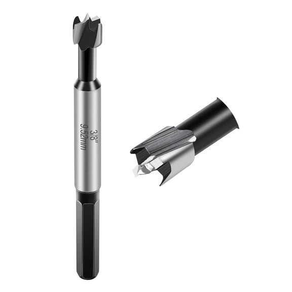 FRKSMD-3/8 Inch Forstner Bit for Woodworking,3/8" Forstner Drill Bit for Wood,Wood Drill Bit Woodworking Hinge Cutter Tool for Woods Plywood Plastic