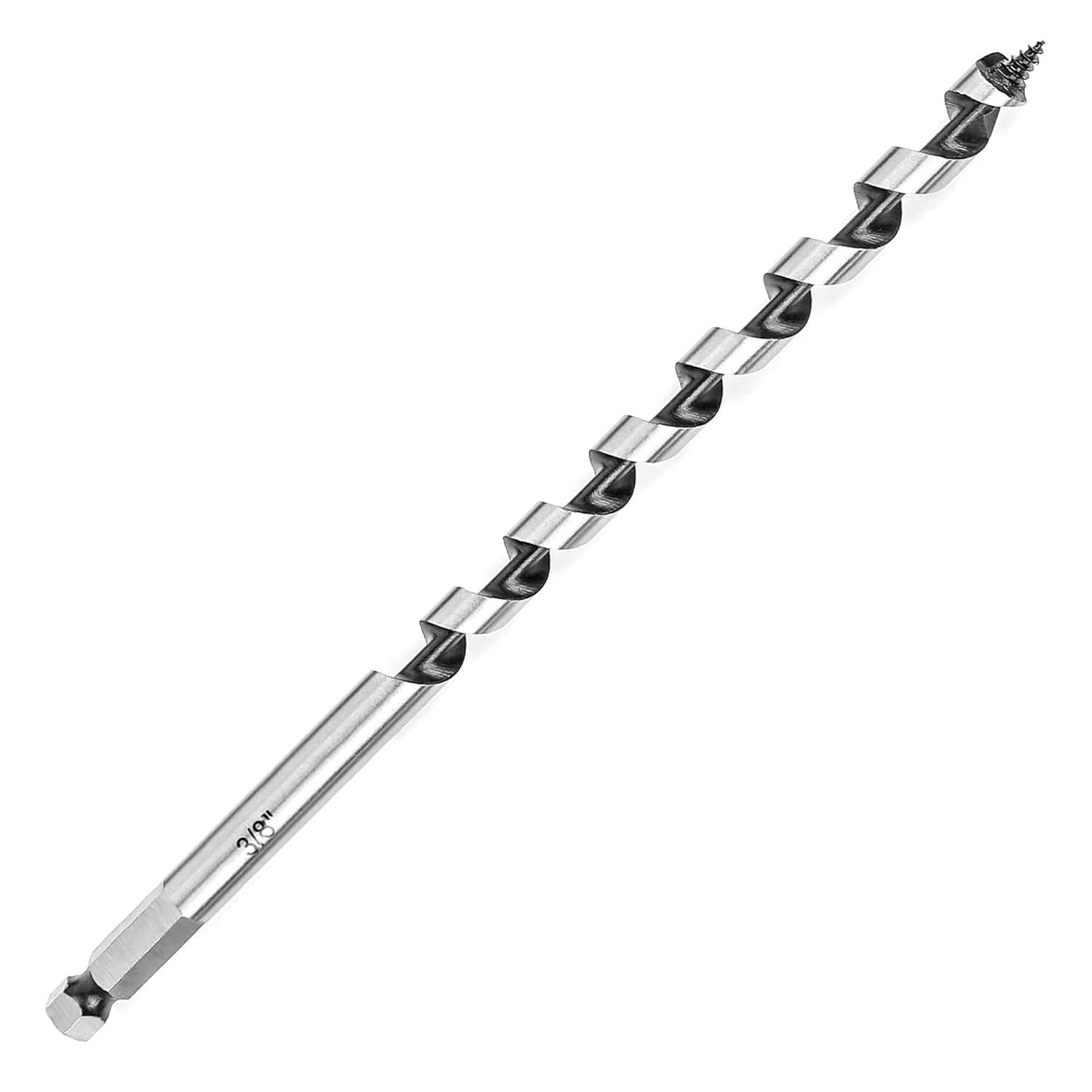 FRKSMD-3/8 Inch x 9 Inch Auger Drill Bit for Wood,3/8 Inch Hex Shank ...