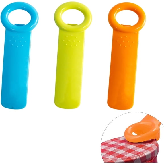 FRKSMD-3-Pack Easy Grip Can Openers - Jar Key Lid Openers - 5.5" Colored Plastic Can Openers for Weak Hands, Seniors