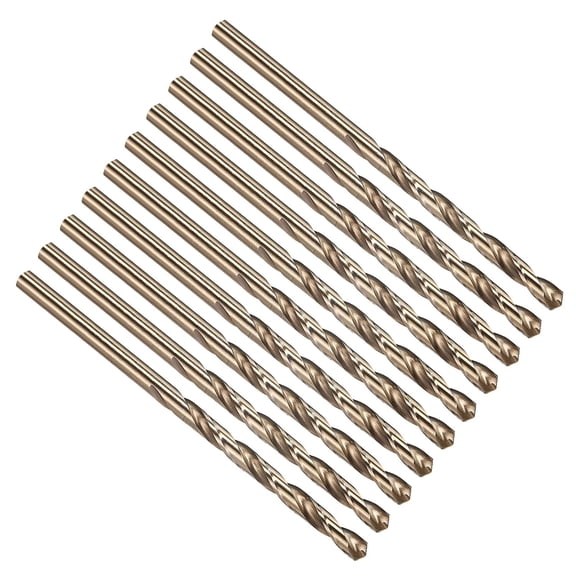 FRKSMD-#30 Drill Bit, Micro Number Small Bits 4341 High-Speed Steel 135 Gold Finish for Soft Thin Metal Steel Wood Acrylic - 10 Pack
