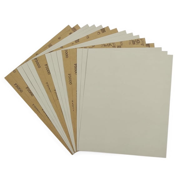 FRKSMD-3000 Grit Sandpaper 15PCS, Wet Dry Sandpaper Sheets 9 x 11 Inch, Silicon Carbide Abrasive Sanding Sheets, Sand Paper for Wood Furniture Finishing, Metal Sanding, Automotive Polishing