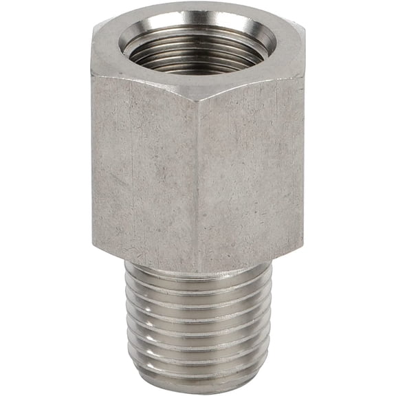 FRKSMD-304 Stainless Steel Forged Pipe Fitting Converter Adapter G Thread 1/8 Female to NPT 1/8" Male 2000psi (1 Pc)