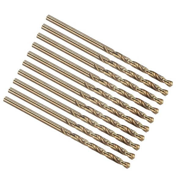 FRKSMD-#32 Drill Bit, Micro Number Small Bits 4341 High-Speed Steel 118 Gold Finish for Soft Thin Metal Steel Wood Acrylic - 10 Pack