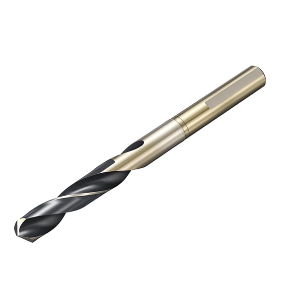FRKSMD-33/64" Drill Bit 1/2" Reduced 3-Flat Shank 4241 High-Speed Steel Bits Black and Gold Finish 118Drill for Light-Duty Machining Acrylic Plastic Wood Soft Metal