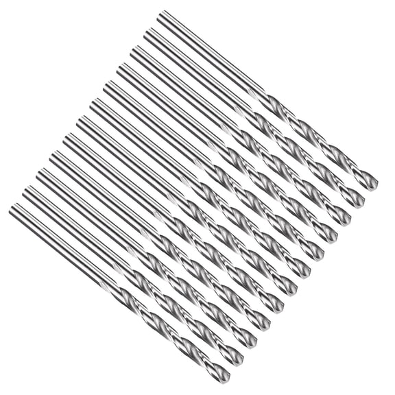 FRKSMD-#34 Drill Bit, Jobber Straight Shank M2 High-Speed Steel 118 Point Tip Uncoated Bright for Stainless Steel Hard Metal - 12 Pack