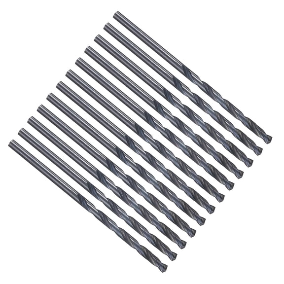 FRKSMD-#34 Drill Bit, Jobber Straight Shank M2 High-Speed Steel 135 Nitriding Black for Stainless Steel Hard Metal - 12 Pack