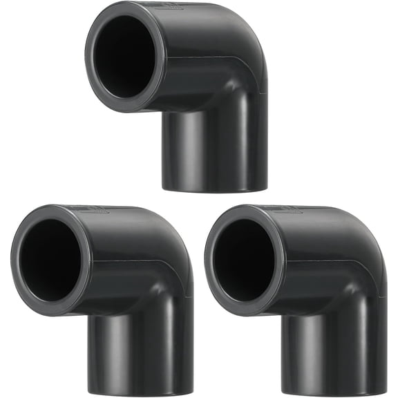 FRKSMD-3Pcs 1" 90 Degree Elbow PVC Fitting, SCH80 2-Way Furniture Grade PVC Pipe Fitting, DIY Corner Elbow Connector for Building Furniture, Greenhouse Frame Connection, Socket x Socket