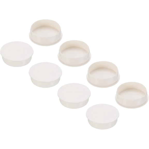 FRKSMD-45mm OD PVC Pipe End Cap Fitting, 8 Pack Furniture Grade Plug Coupling Socket Adapter for DIY, Garden, White