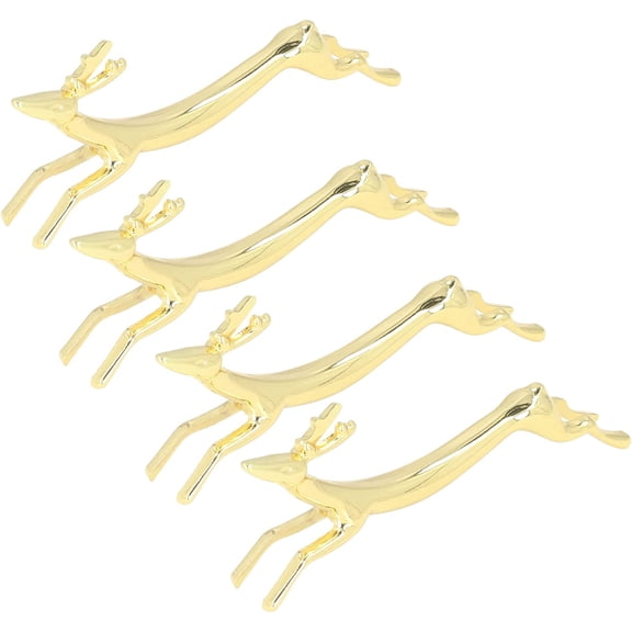 FRKSMD-4Pcs Gold Chopsticks Holder, Zinc Alloy Chopstick Rest Spoon Fork Stand Holder Set Dinner Spoon Knife Rests for Home Restaurant Party (deer)