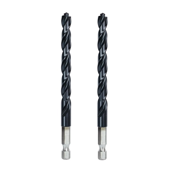 FRKSMD-5/16 Inch Cobalt Drill Bits 2pcs Heavy-Duty Metal Drill Bit Set for Steel, Cast Iron, TiAlN Coating, 1/4" Hex Shank (5/16" x 4")