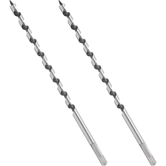 FRKSMD-5/16 Inch Diameter Wood Auger Drill Bit, 9 Inch (23cm) Length Ship Auger Bit Wood Hole Cutter for Hardwood, Softwood - 2 Pack