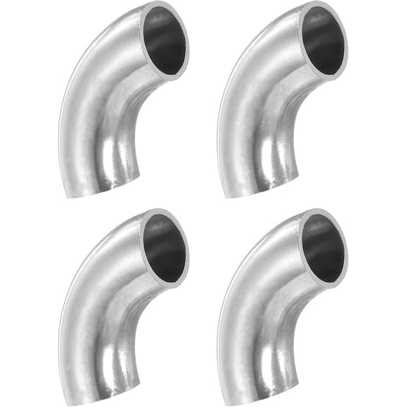 FRKSMD-5/8 Inch OD 304 Stainless Steel Butt, 4 Pack 90 Degree Elbow Pipe Fitting Bend Welding Sweat Solder Connection for Stair Handrail