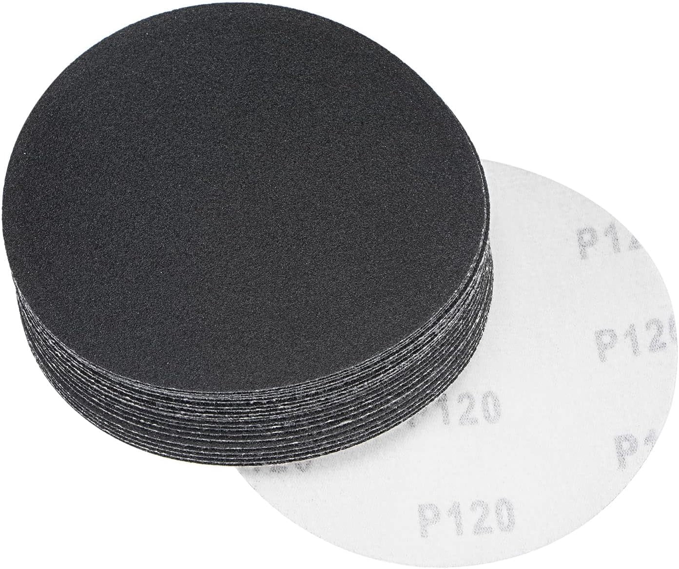 FRKSMD-5 Inch Sanding Disc 120 Grit Hook and Loop Silicon Carbide C-Weight Backing Sandpaper for Orbital Sander 20Pcs
