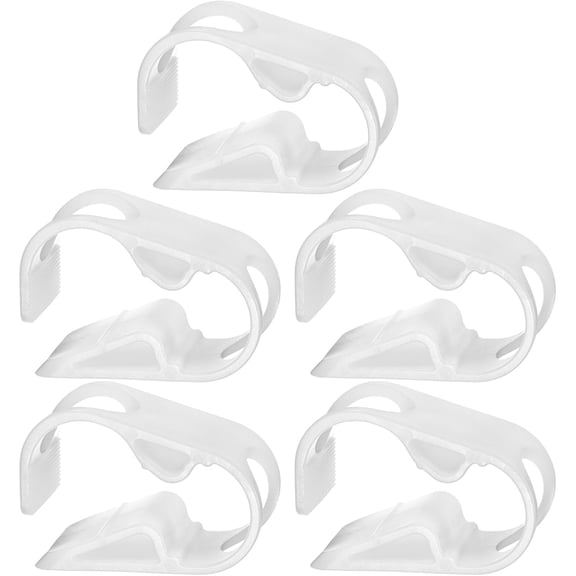 FRKSMD-5-Pack Adjustable Plastic Tubing Clamps 1/2-5/8 Inch Water Flow Control Tube Clip Adjustment Hose Pipe Clips for Beer Bottle/Plumbing/Instruments/Equipment [White]
