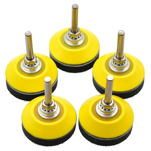 FRKSMD-5 Set 2 Inch Hook & Loop Sanding Pad for Sanding Discs with 1/4 Inches Shank Drill Attachment and Soft Foam Layer Buffering Pad