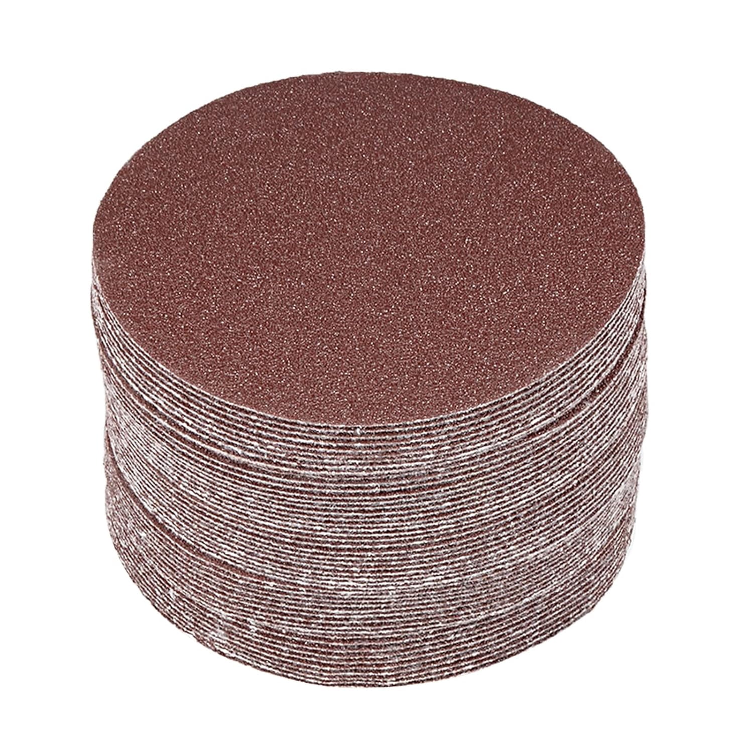 FRKSMD-50 Pcs Sanding Discs Hook and Loop Backing - [4 Inch x 80 Grits] Aluminum Oxide Sandpapers for Orbital Sander Round Sanding Papers