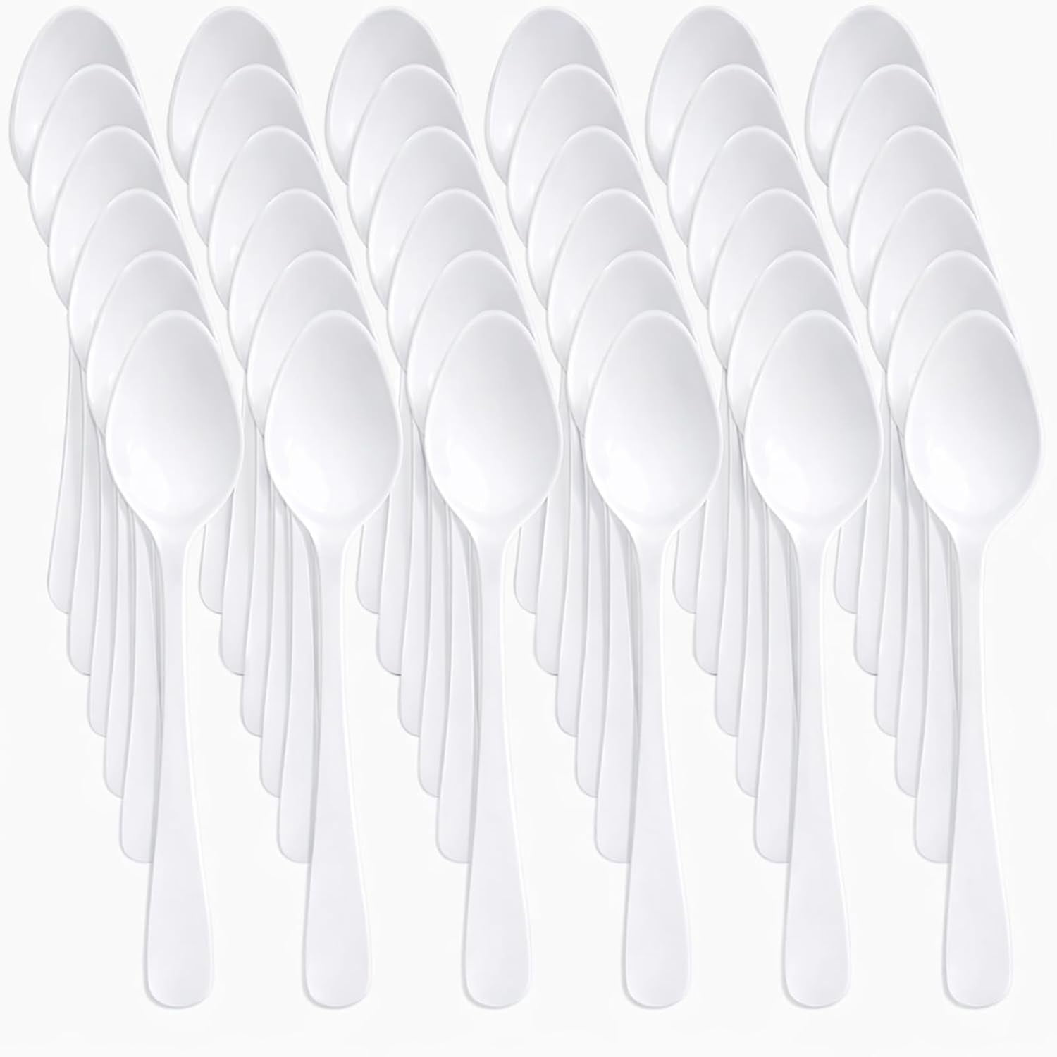 FRKSMD-500 Pcs White Mini Spoons for Desserts 3.7 Inch Small Plastic ...