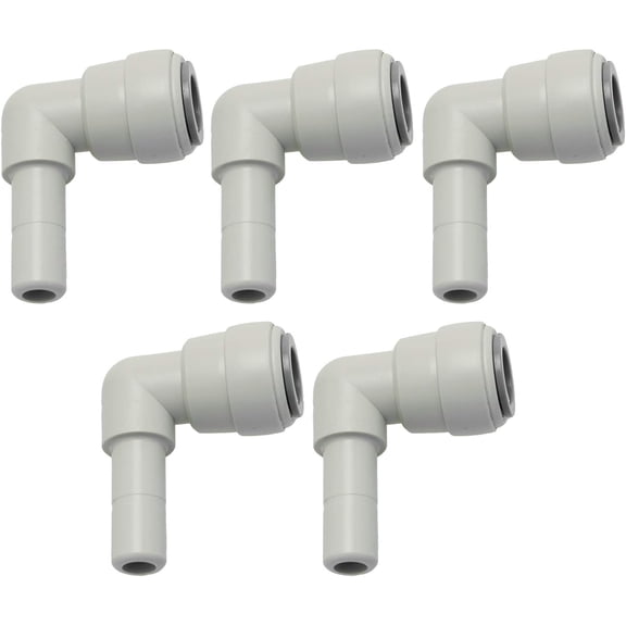 FRKSMD-5PCS 3/8 inch Plug Elbow Connector Quick Connect QC Reverse Osmosis RO System Parts Fittings