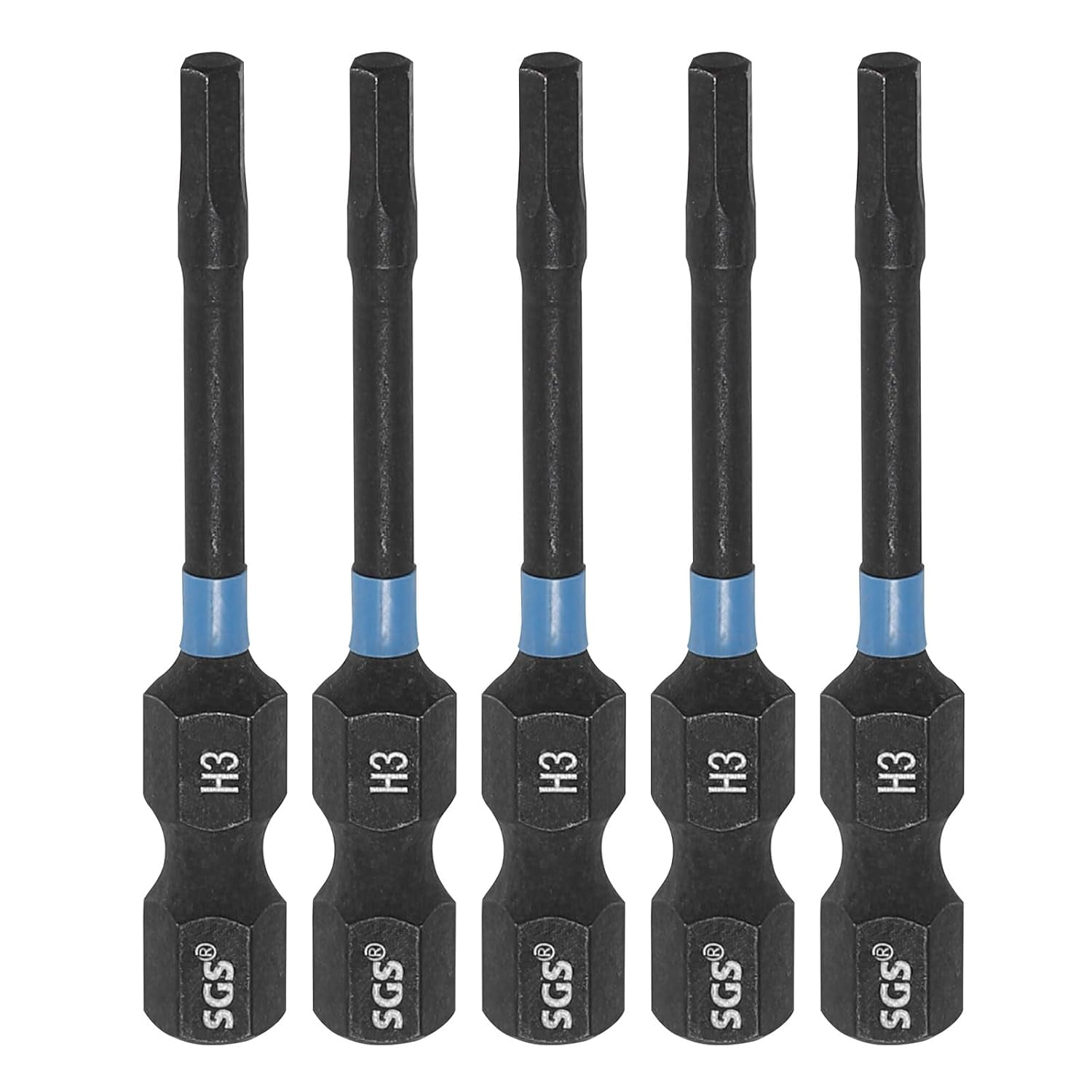 FRKSMD-5pcs Hex Head Wrench Drill Bit 3mm(H3) 1/4" Hex Shank 2"(50mm) Length S2 Steel Magnetic Hexagon Impact Drivers Metric Screwdriver Bit