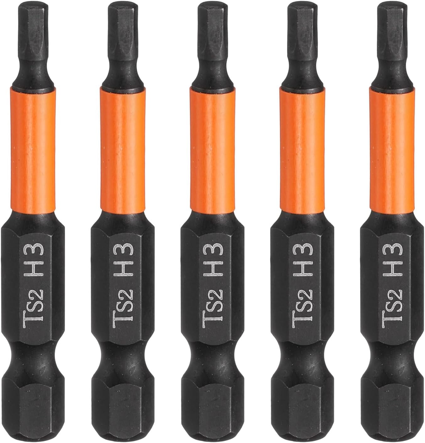 FRKSMD-5pcs Hex Head Wrench Drill Bit 3mm(H3) Metric 1/4" Hex Shank 2"(50mm) Length S2 Steel Magnetic Impact Drivers Screwdriver Bit Hexagon Electric Drill Bits