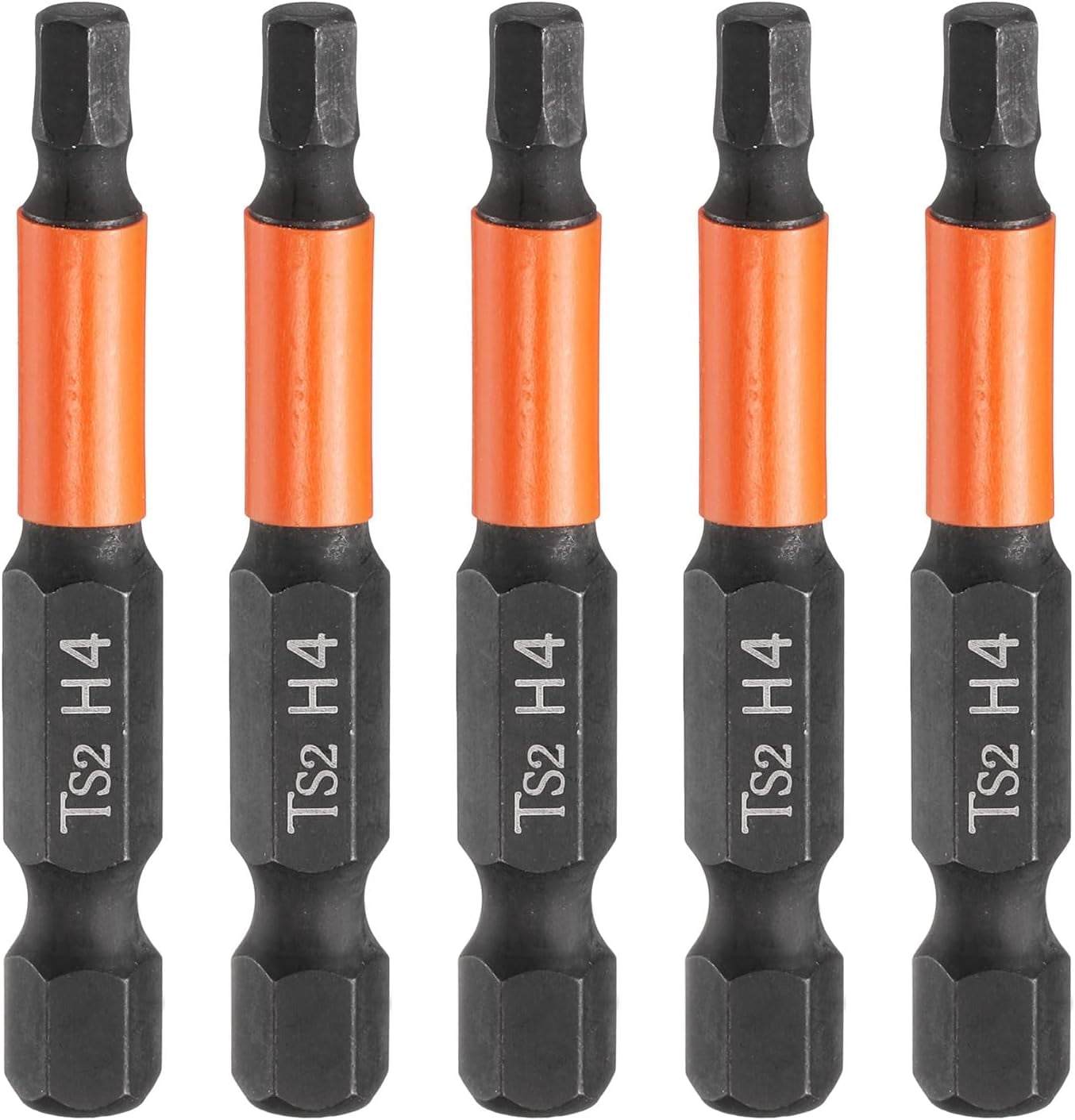 FRKSMD-5pcs Hex Head Wrench Drill Bit 4mm(H4) Metric 1/4" Hex Shank 2"(50mm) Length S2 Steel Magnetic Impact Drivers Screwdriver Bit Hexagon Electric Drill Bits